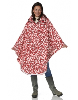 HRD "Cape 5,000 Leaf" Cycling Rain Poncho with clear reflectors front and back