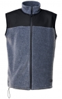RAINS Fleece Vest GRAY-BLACK, 2-layer fleece with PU shoulders, UNISEX