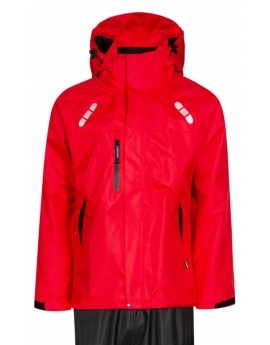 LYNGSØE ”FOX6088” red rain jacket WOMEN, breathable 300D Oxford Nylon