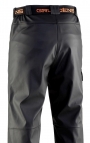 GRUNDENS "Neptune 219" BLACK rain pants with zip fly, belt and thigh pocket