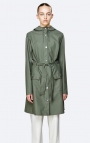 RAINS ”Curve Jacket” TAUBE, OLIVE & BLUSH ROSE rain jacket WOMEN w/ zipper & tie belt